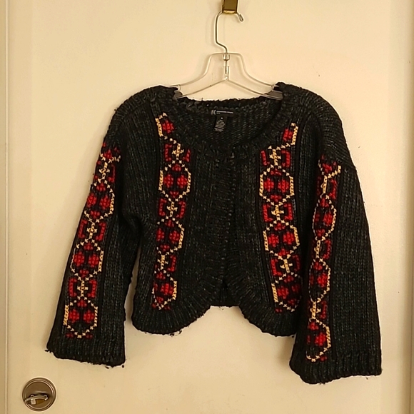 INC BLACK/GRAY CARDIGAN/SWEATER - Picture 1 of 5